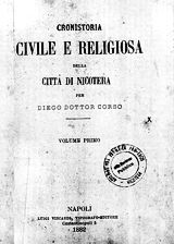 Diego Corso - Cronistoria civile e religiosa della città di Nicotera - 1882