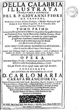 R. P. Giovanni Fiore - Della Calabria Illustrata -Ioppolo e Cuccurino